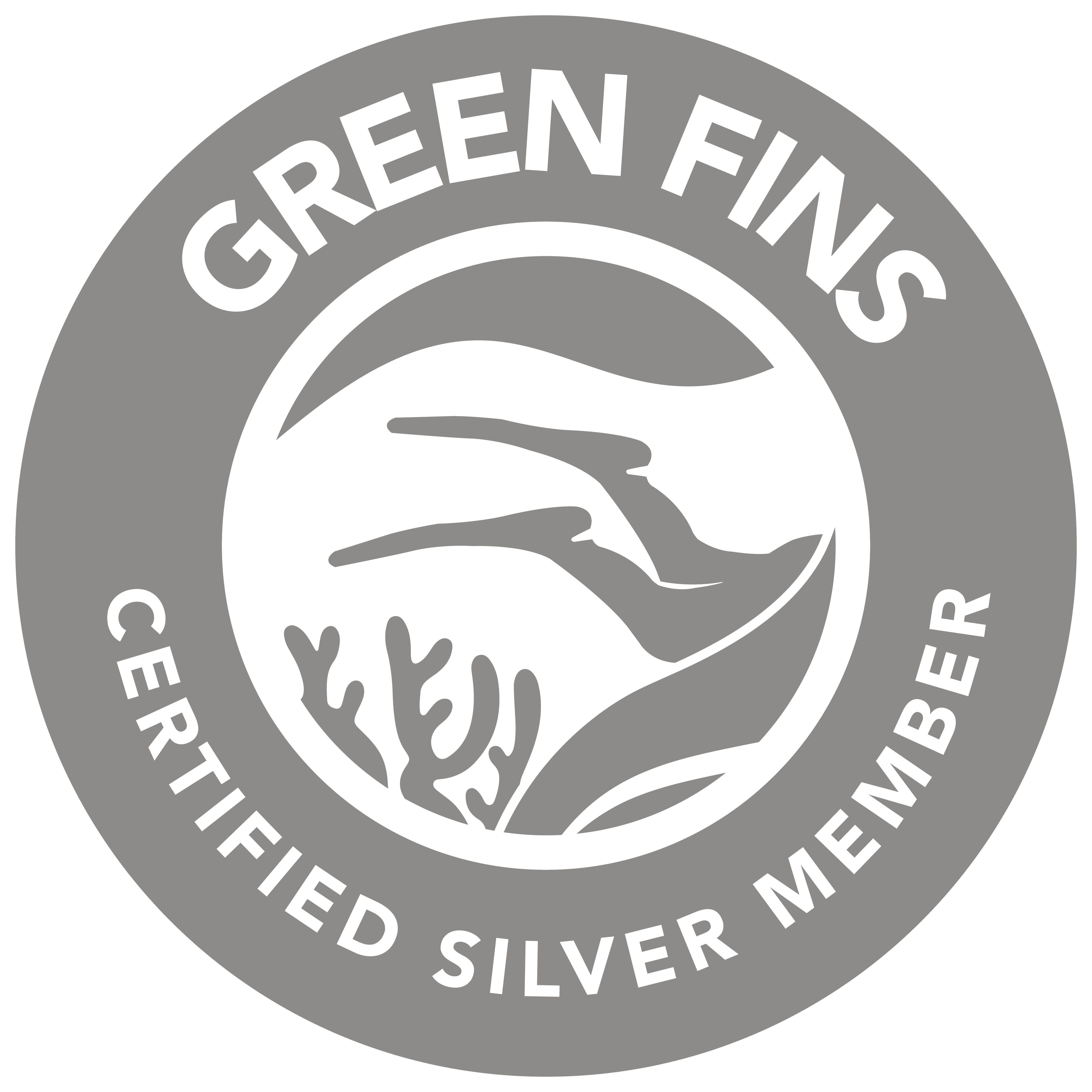 Abzeichen Green Fins Certified Silver Member